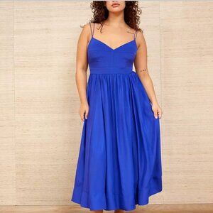 LA LIGNE Size 2XL Tracy Dress with Pockets in Electric Blue New With Tags